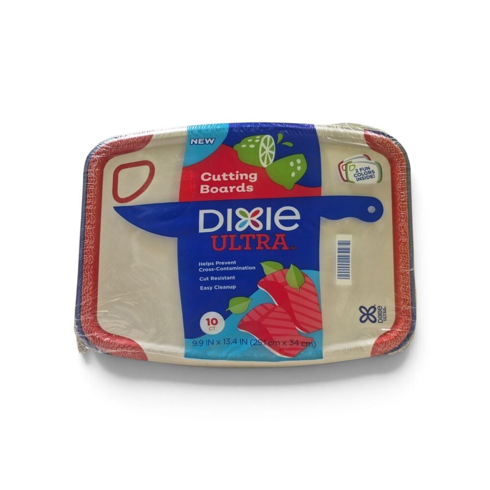 Dixie Ultra Cutting Boards NEW Disposable Pack Of 10 Camping Beach Kitchen Food